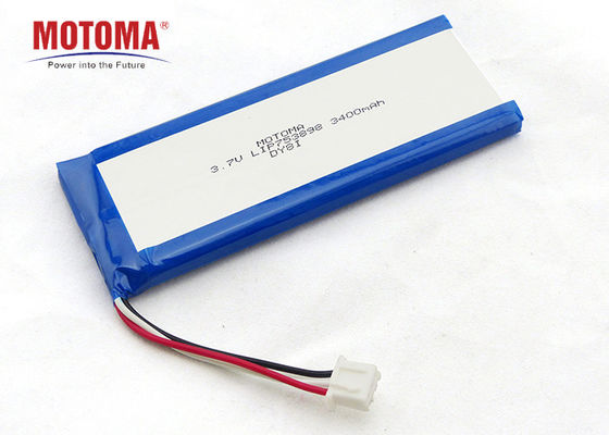 ιατρική μπαταρία λίθιου 3.7V 3400mah με τα καλώδια και τους συνδετήρες