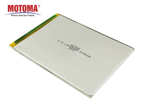 Η πολυμερής μπαταρία 3.0*69*98mm λίθιου μπαταριών 3.7V 2100mAh Rechargable Motoma για τις συσκευές IOT προσάρμοσε τις μπαταρίες