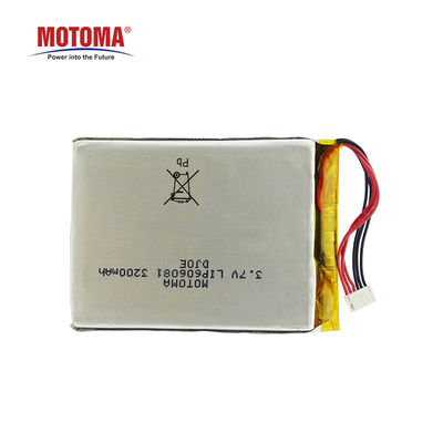 Ιονική μπαταρία 3.7V 3200mAh λίθιου υψηλής ικανότητας επαναφορτιζόμενη